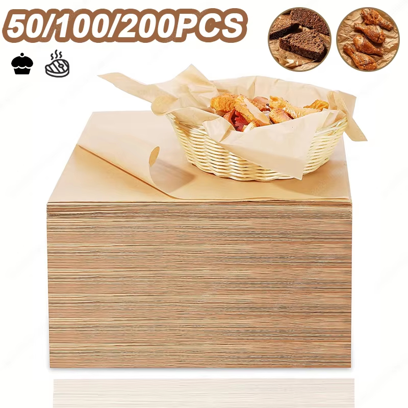 Kitchen Baking Oven - 50/100/200PCS Baking Paper Parchment Baking Sheet