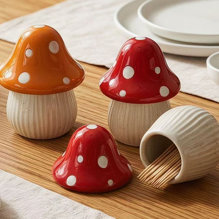 Cartoon Mushroom Ceramic Stora - Kitchen Zo 评论和价格