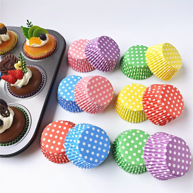 100Pcs Polka Dot Cake Paper Li - Kitchen Baking Paper 评论和价格