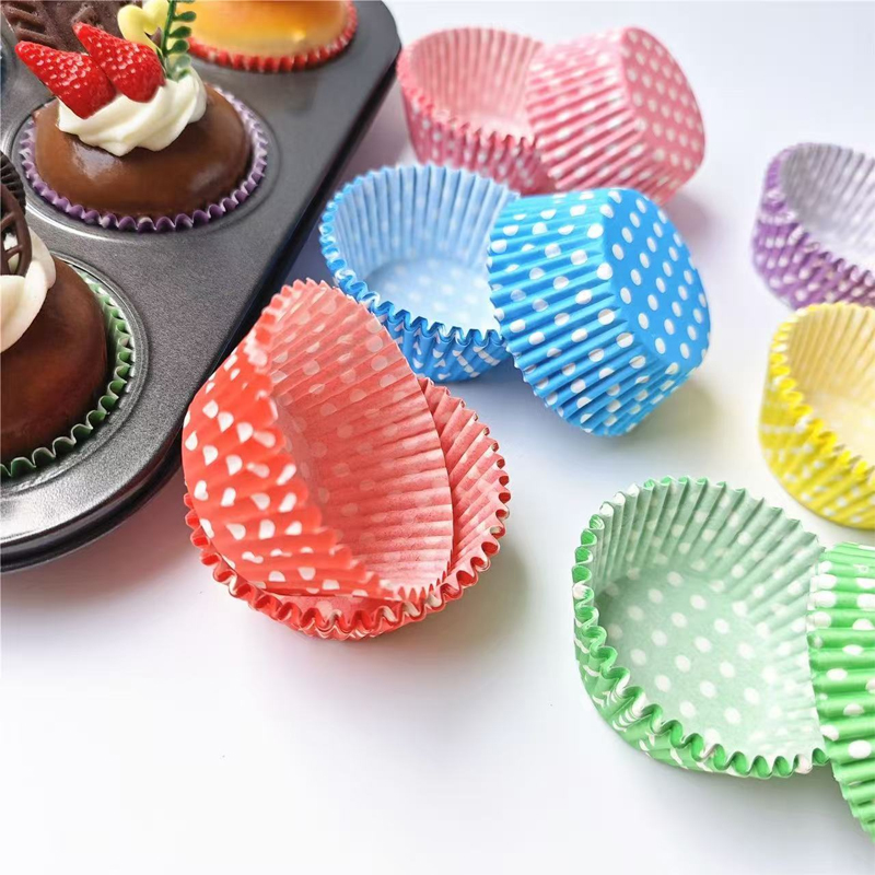 100Pcs Polka Dot Cake Paper Li - Kitchen Baking Paper 评论和价格