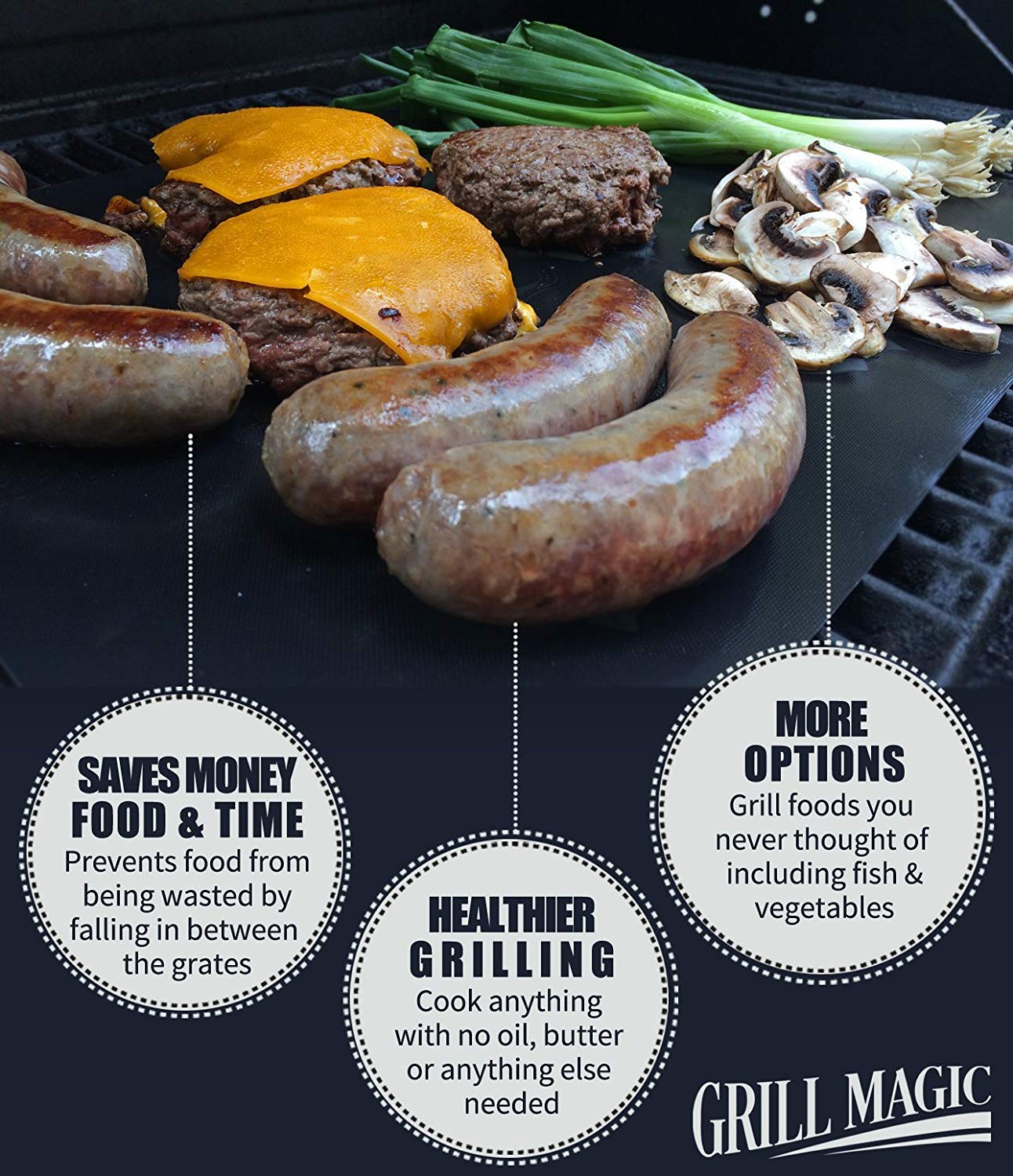 5-10 Pcs BBQ Grill Mat Non-sti - Super Kitchen Baking Mat 评论和价格