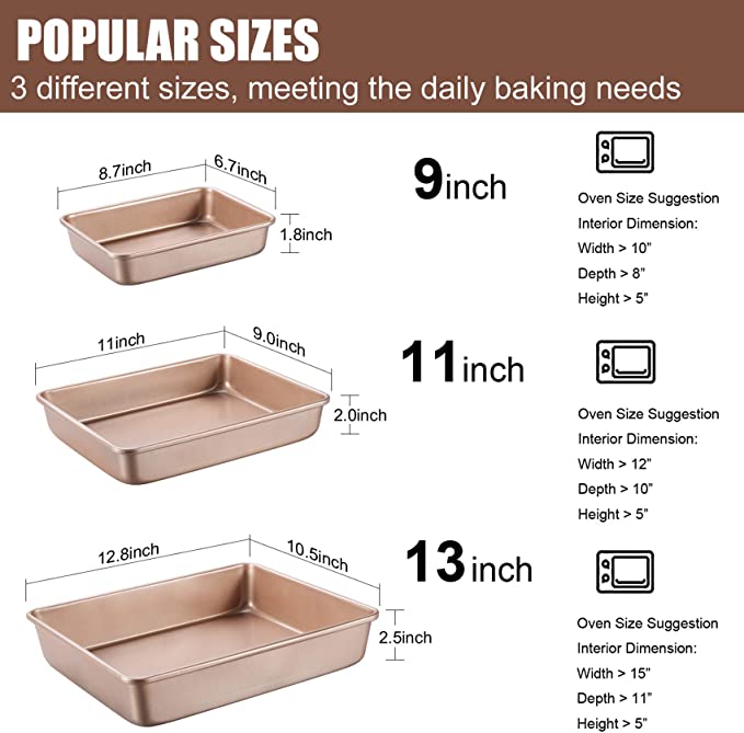 Deep Baking Pan Cookies Sheet  - Springform Pan Set 评论和价格