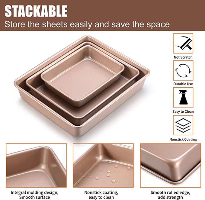 Deep Baking Pan Cookies Sheet  - Springform Pan Set 评论和价格