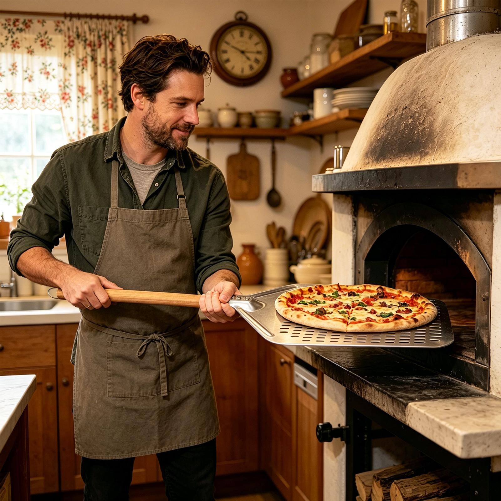 Pizza Spatula Perforated Heat- - Kitchen Baking Oven 评论和价格