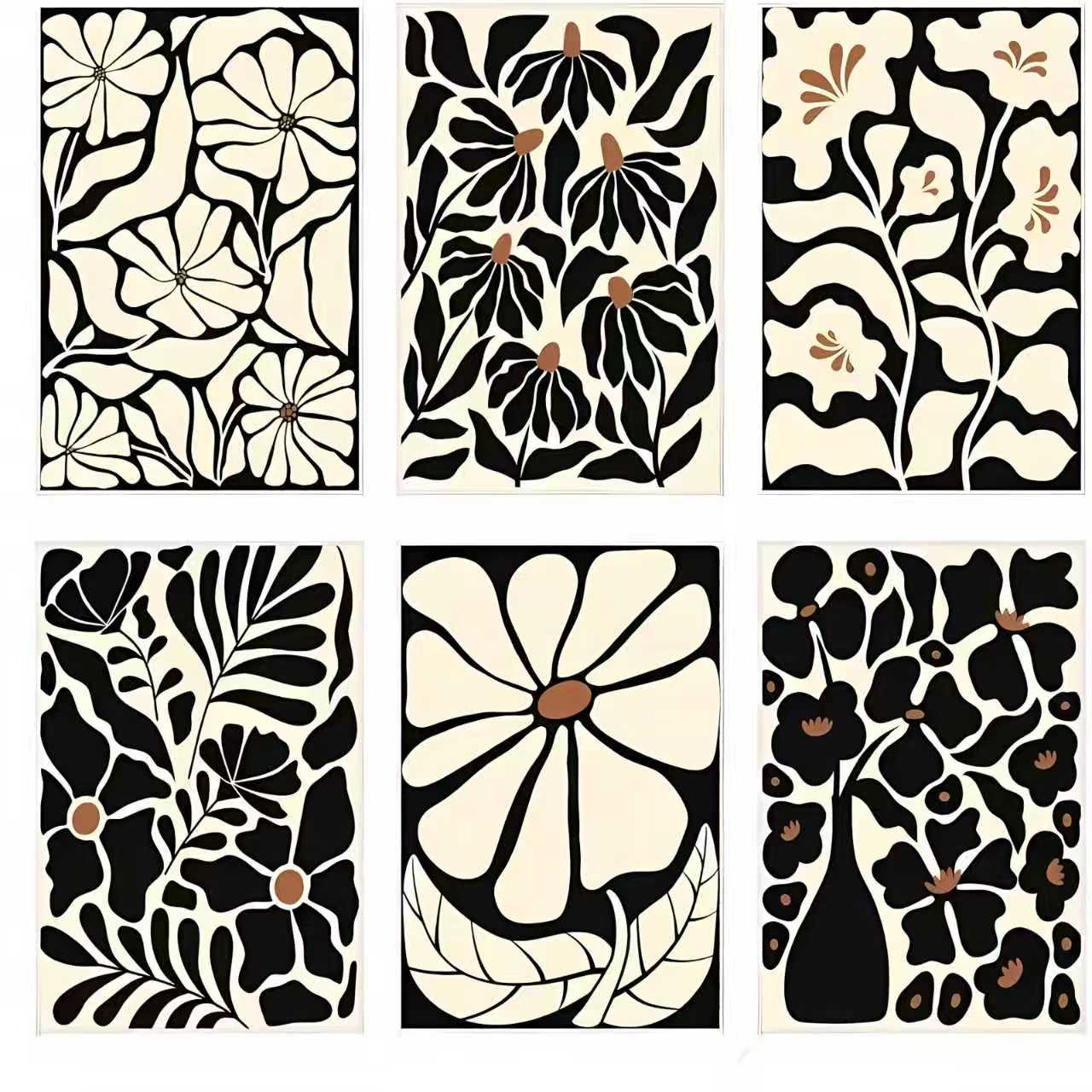 6Pcs, Retro Black and White Co - Kitchen Baking Necessities 评论和价格