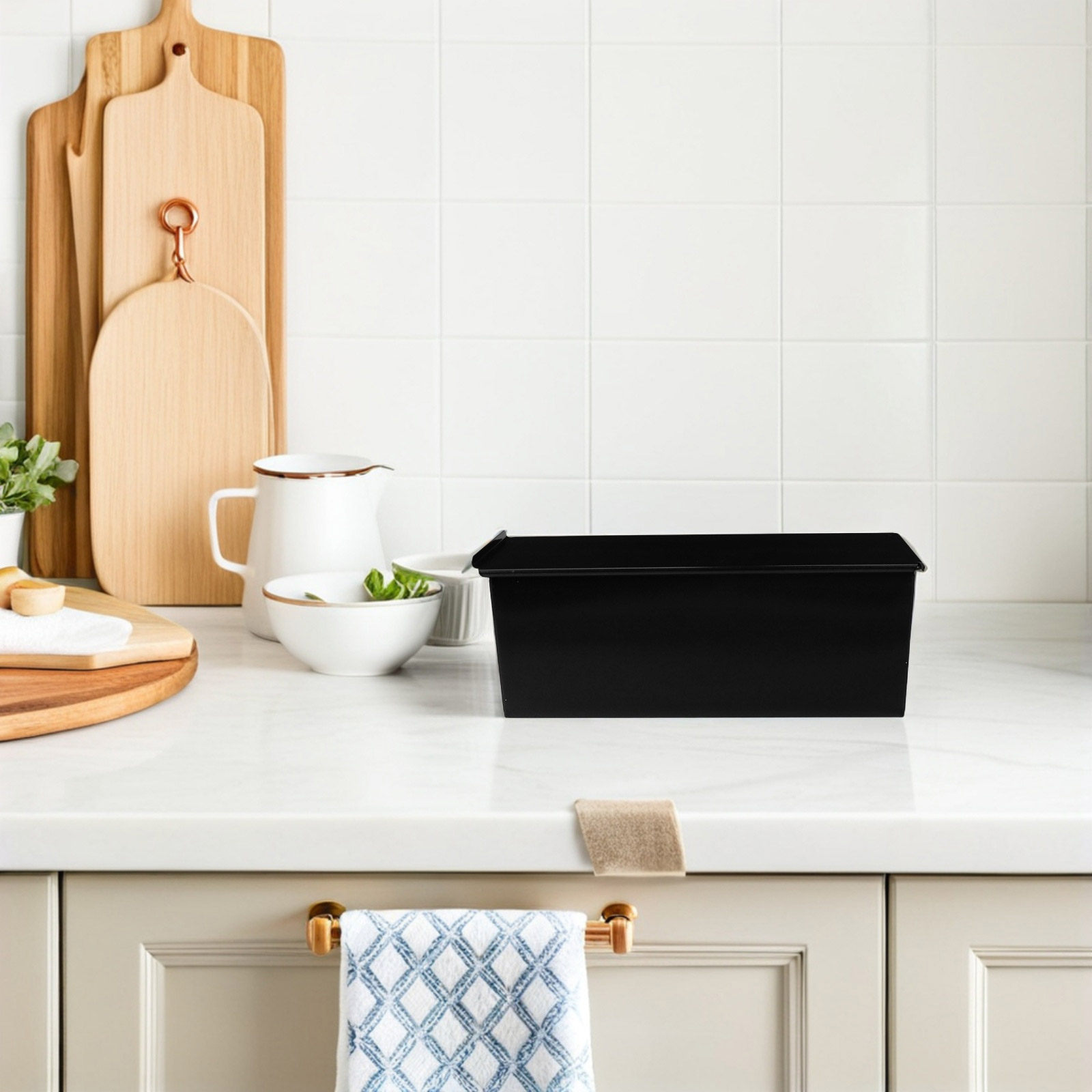 1Pcs Black Loaf Pan with Lid N - Kitchen Baking Oven 评论和价格