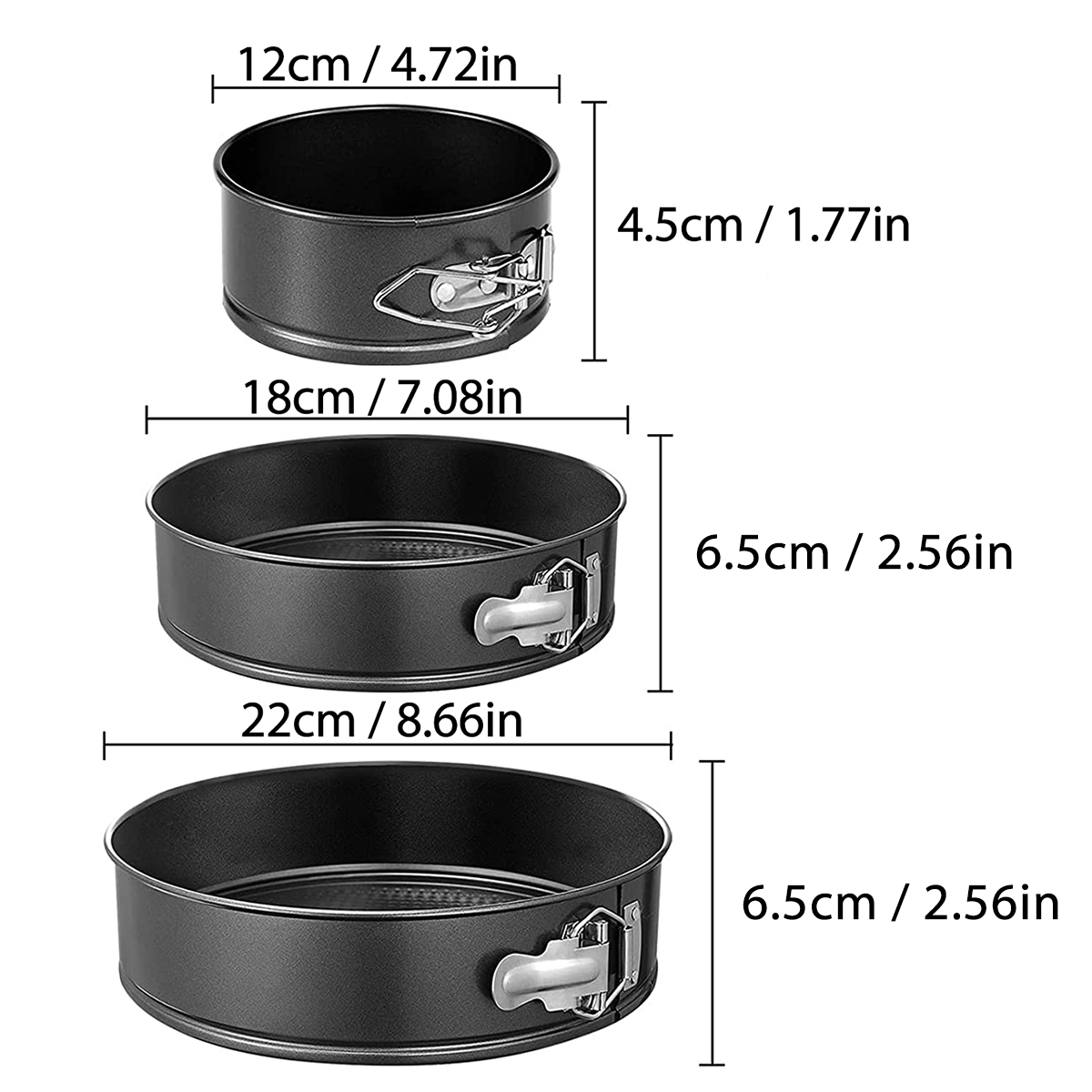 1PC, 3PCS Cake Pan Set, Round  - Springform Pan Set 评论和价格