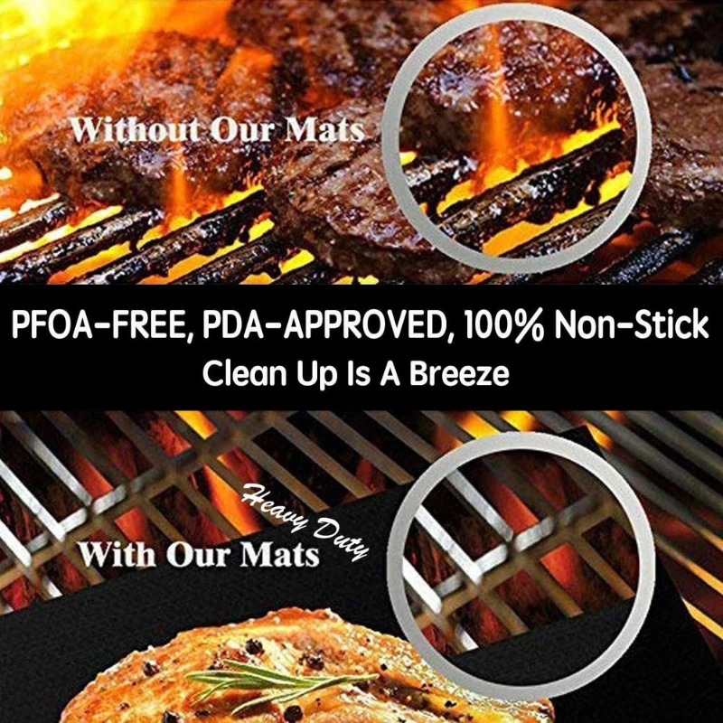 5Pcs Boxed 33X40X0.2mm BBQ Bar - Super Kitchen Baking Mat 评论和价格