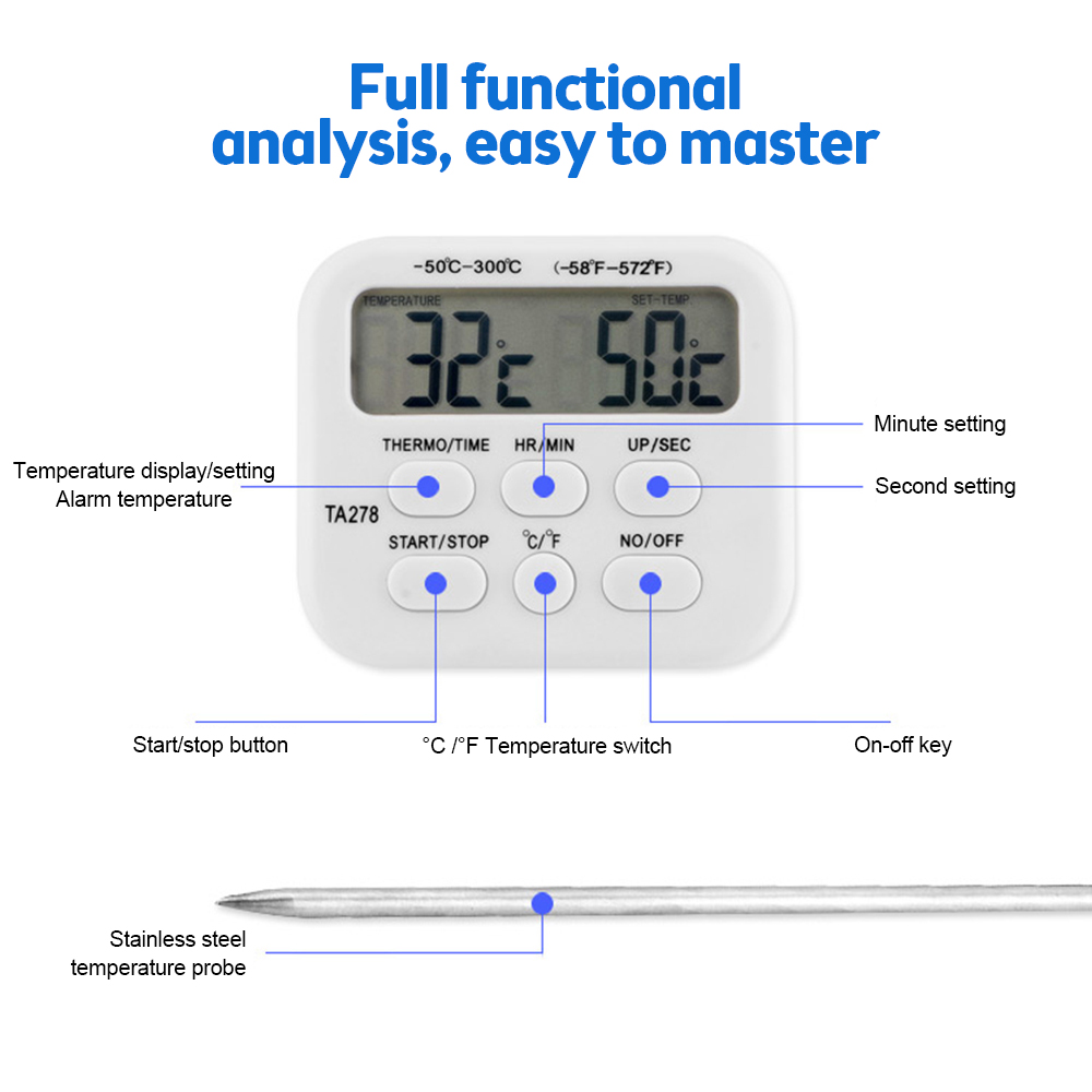 TA278 Digital Kitchen Thermome - Kitchen With Baking Station 评论和价格