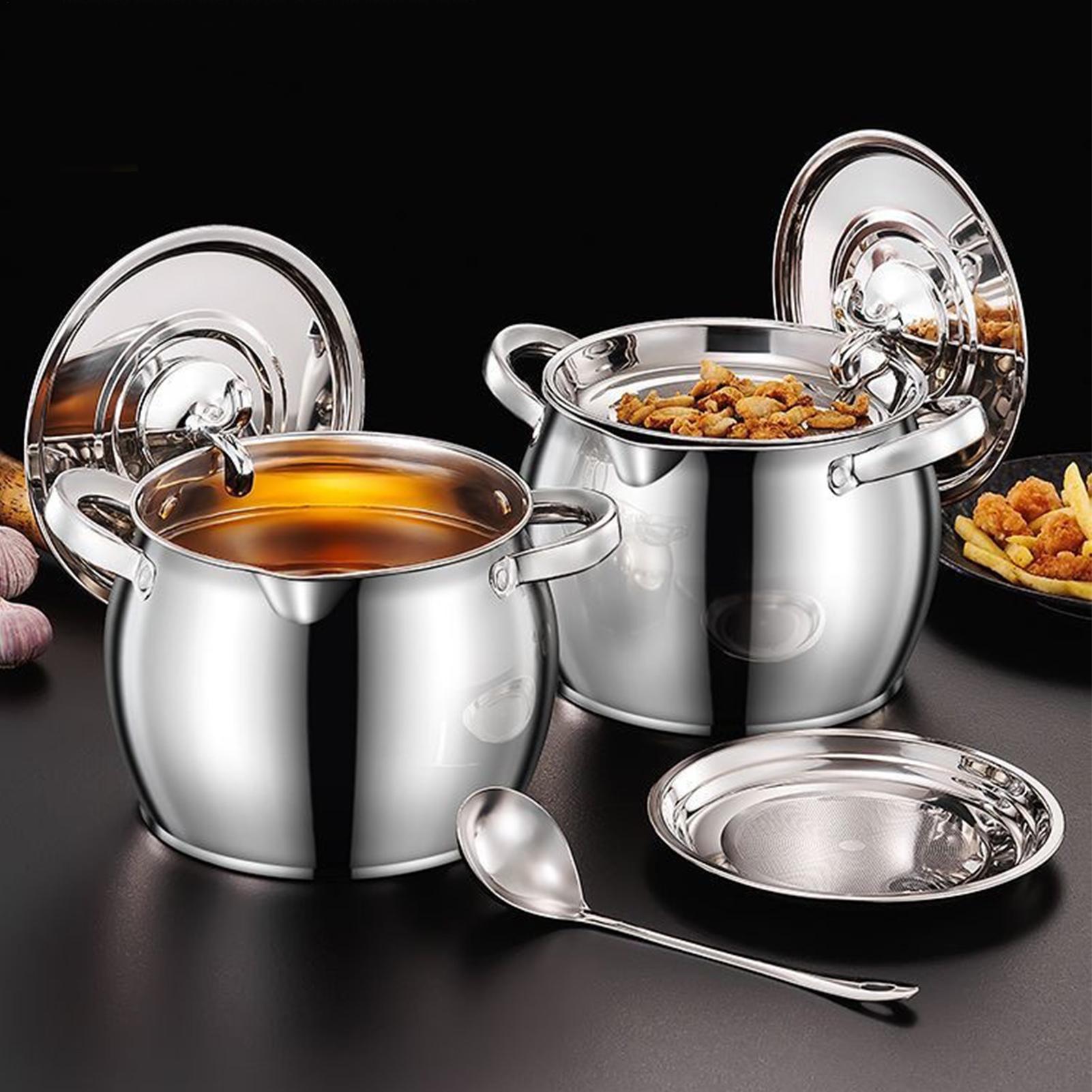 Grease Container Stainless Ste - Kitchen Baking Canisters 评论和价格
