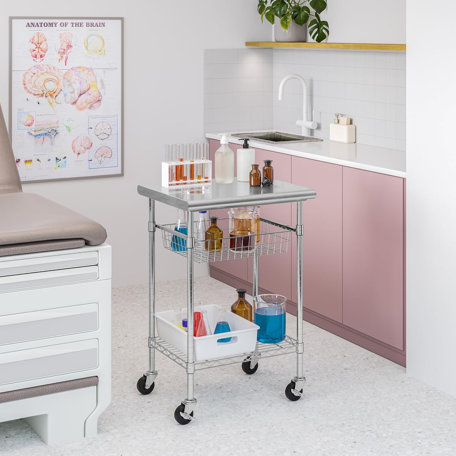 Stainless Steel Commercial Pre - Kitchen Island Baking Table 评论和价格