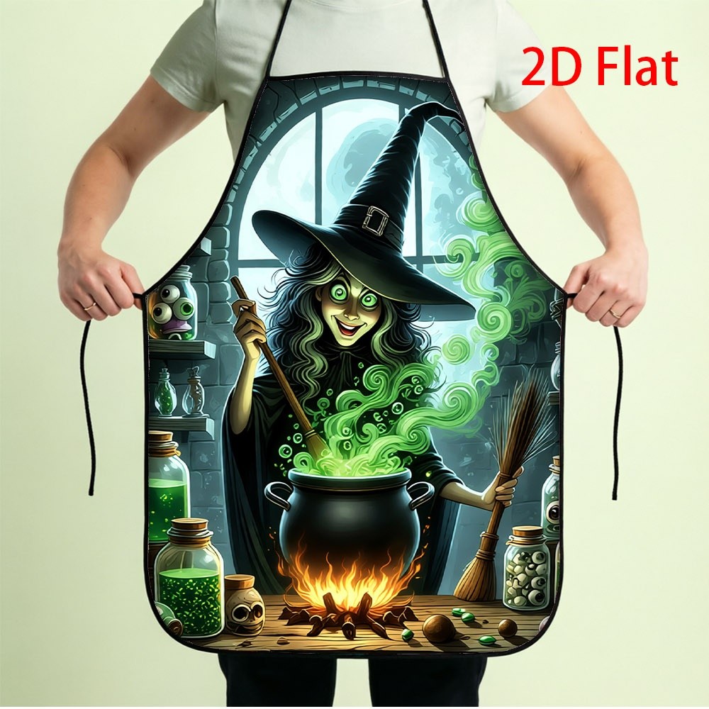 Funny Witch Cooking Apron, Hal - Kitchen Witch Baking 评论和价格