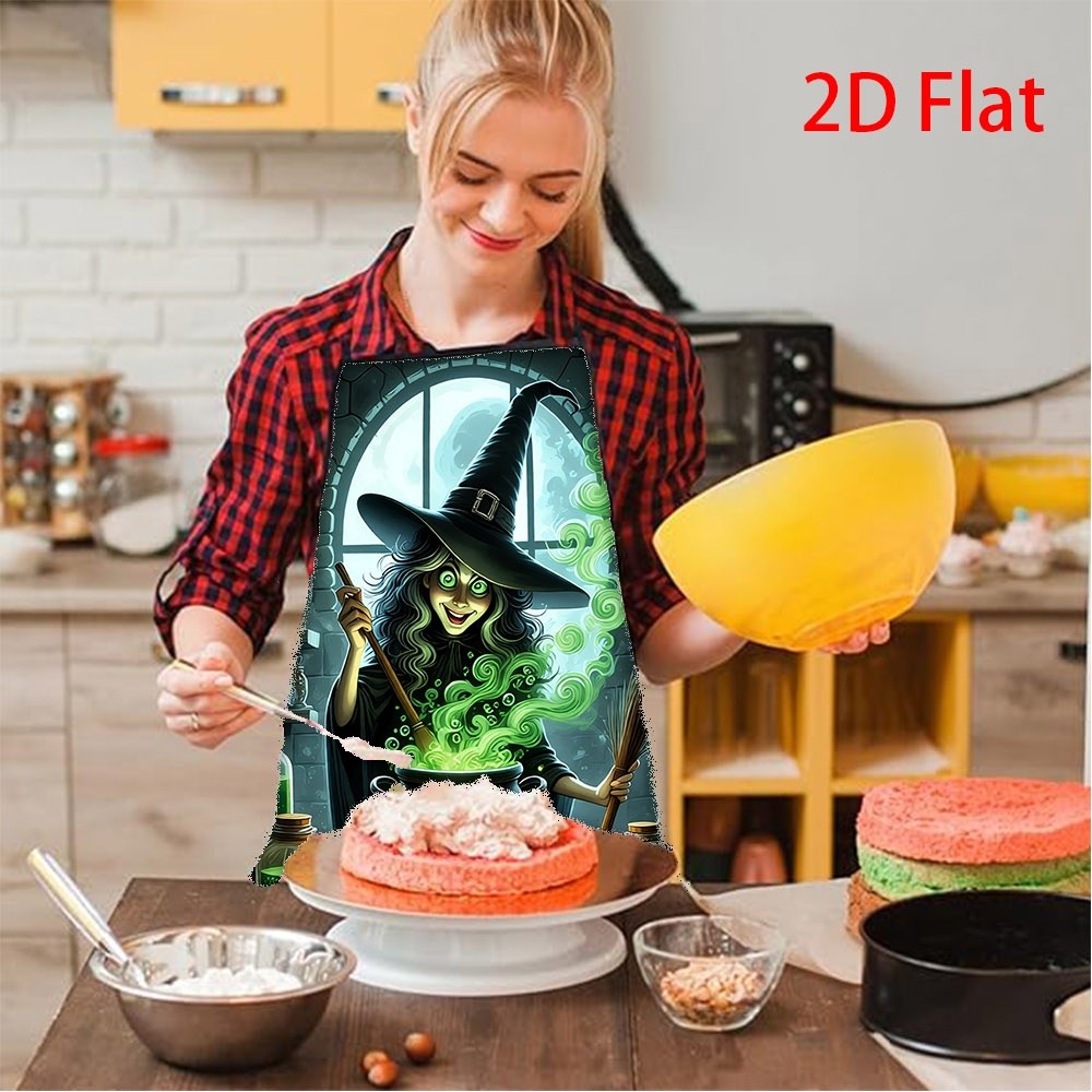 Funny Witch Cooking Apron, Hal - Kitchen Witch Baking 评论和价格