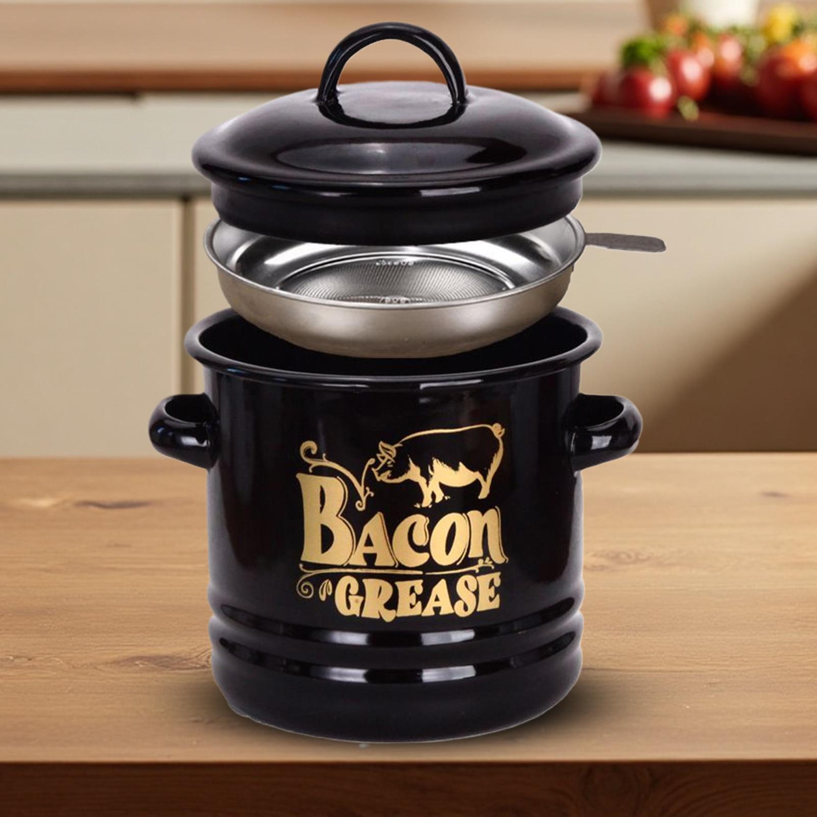Bacon Grease Container 1200ml  - Kitchen Baking Canisters 评论和价格