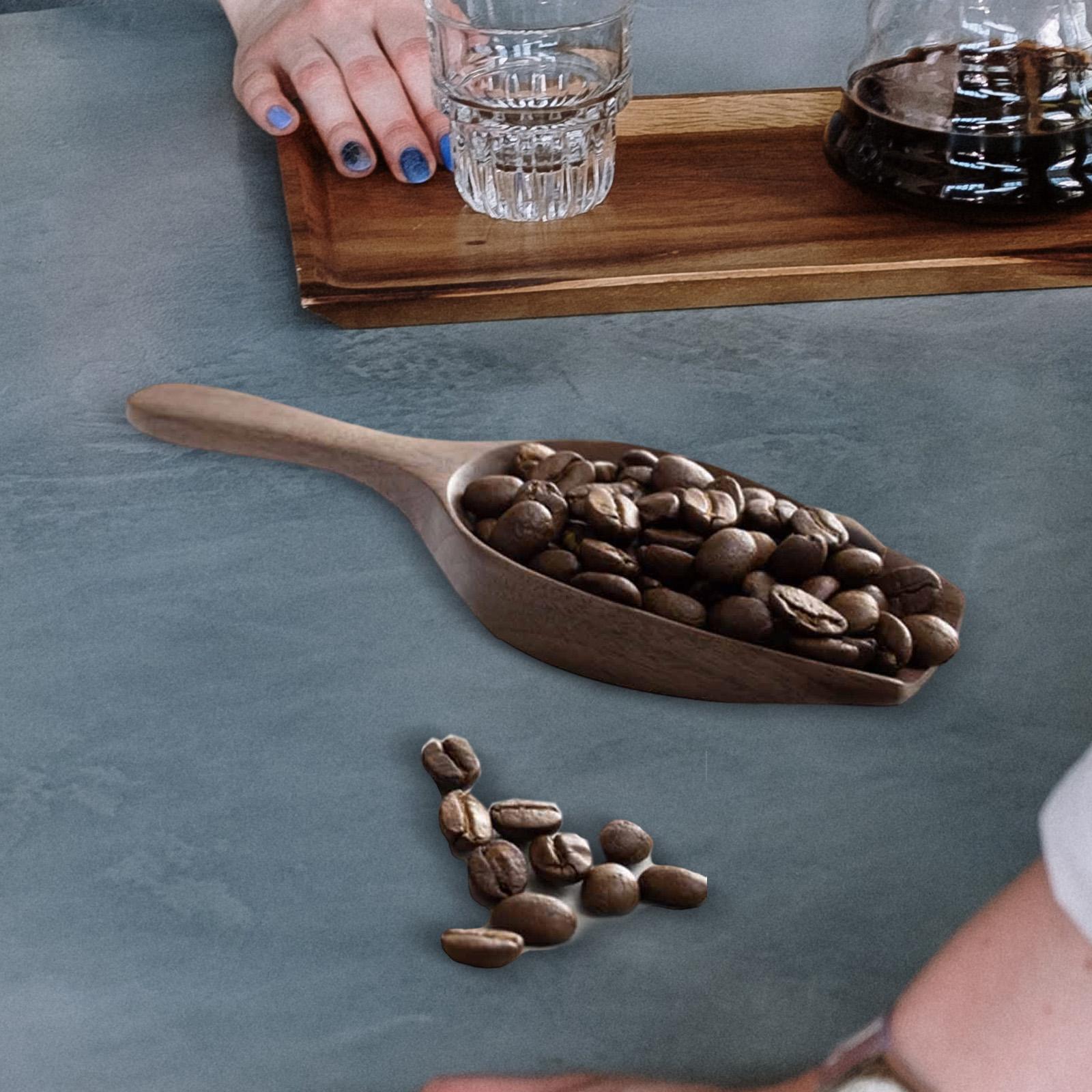 Solid Wood Coffee Measuring Sp - Kitchen Baking Canisters 评论和价格