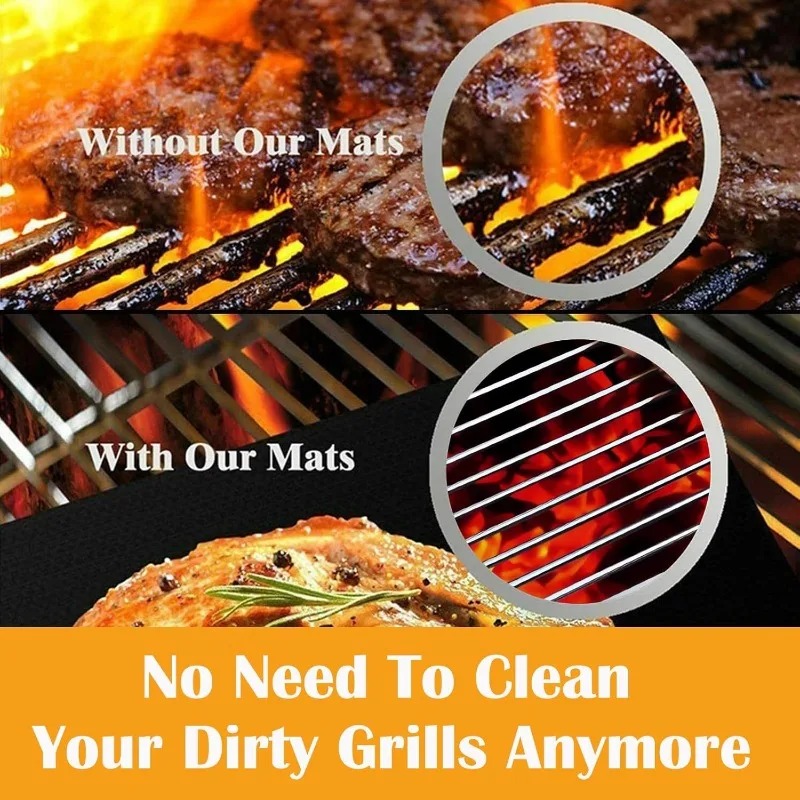 5 pcs Teflon Grilling Mat Non  - Super Kitchen Baking Mat 评论和价格