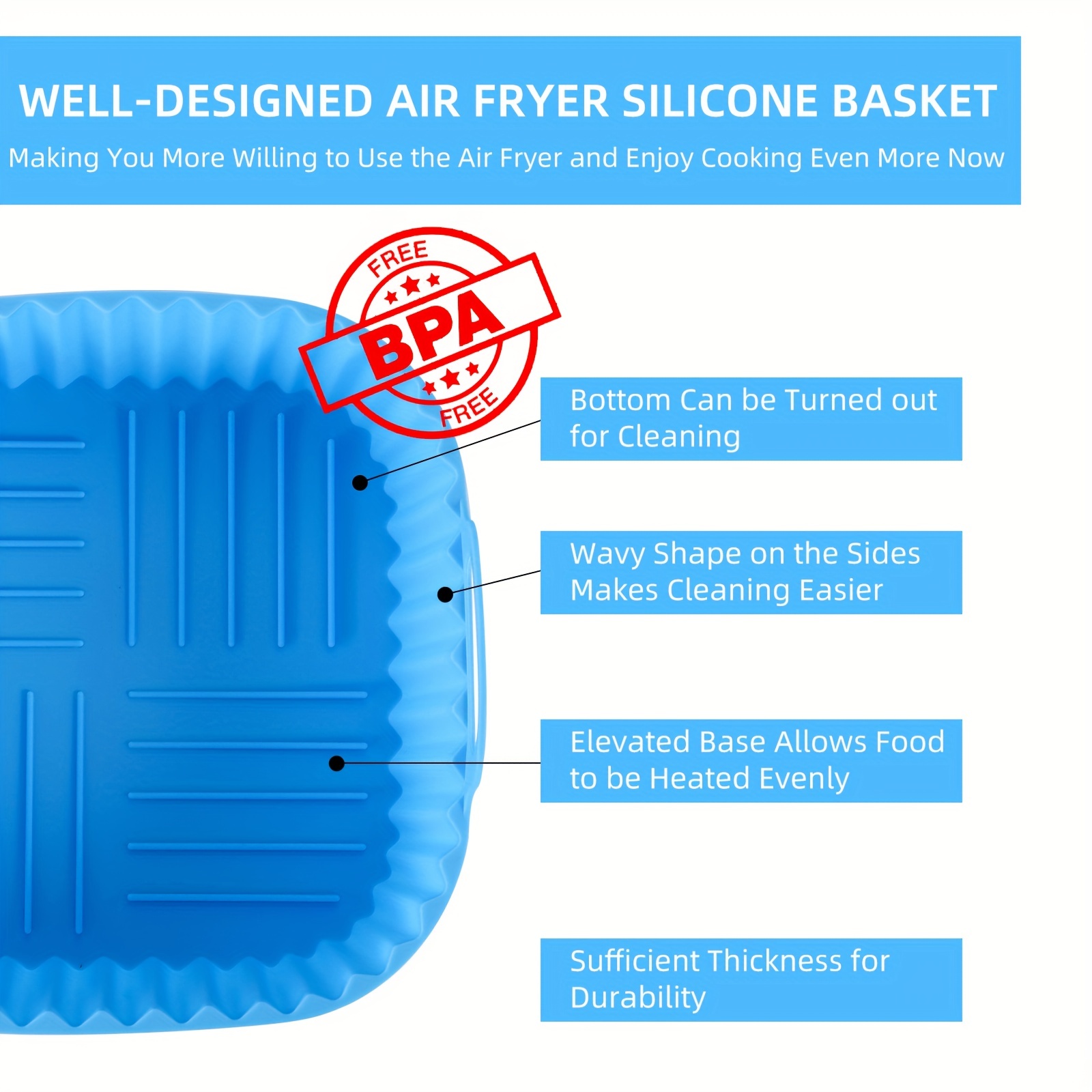 1 square silicone air fryer li - Kitchen Baking Oven 评论和价格