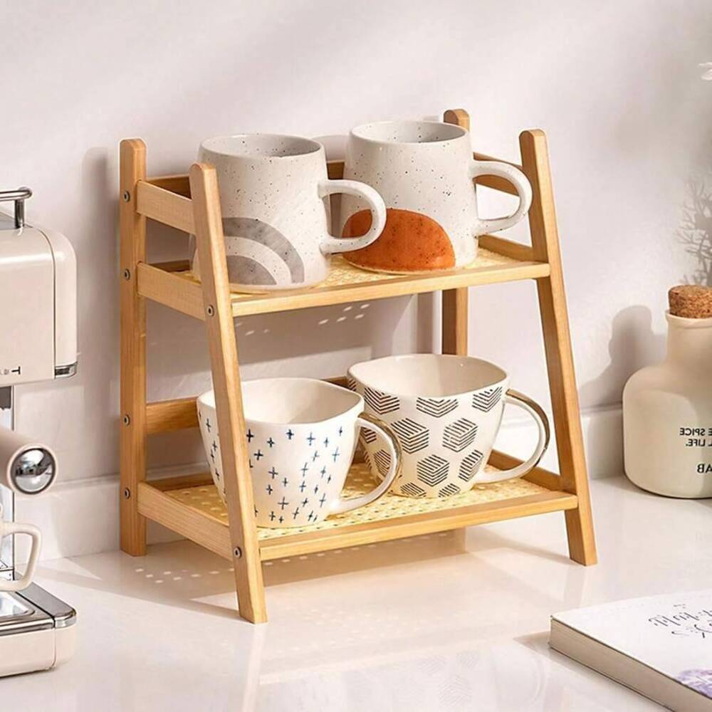 2-Tier Bamboo Countertop Stora - Kitchen Zo 评论和价格