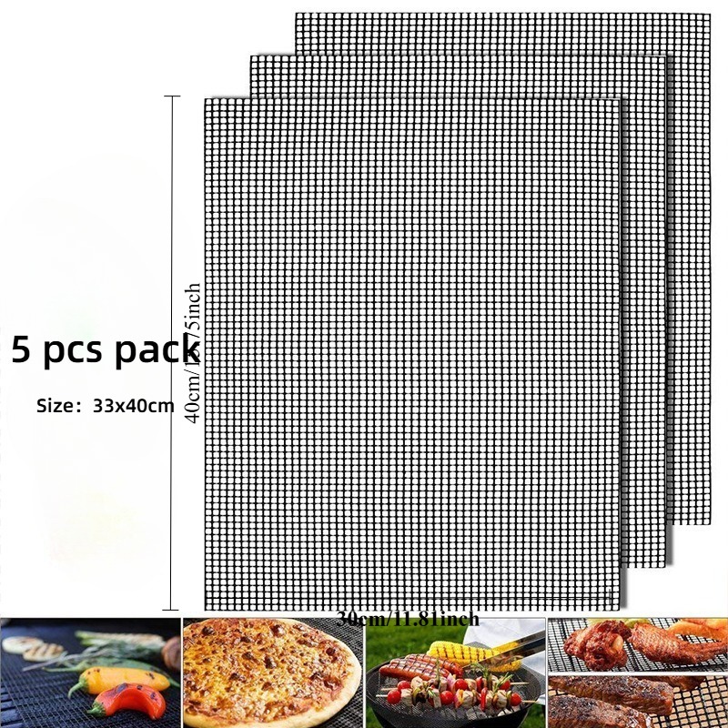 Grill Mesh Mat Set of 5, Reusa - Super Kitchen Baking Mat 评论和价格