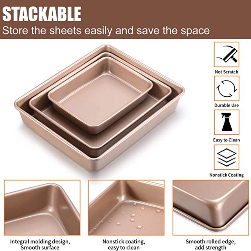Thicken Carbon Steel Golden Ba - Springform Pan Set 评论和价格