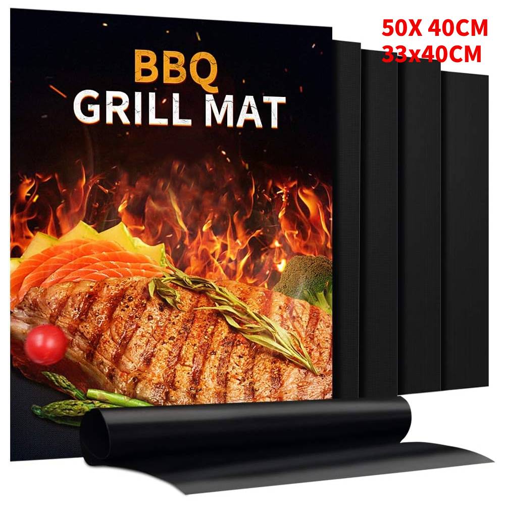 1-10PCS BBQ Grill Mat Non-stic - Super Kitchen Baking Mat 评论和价格