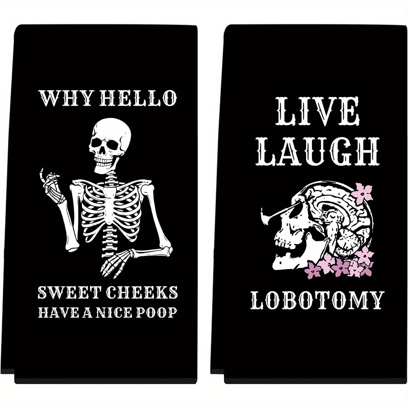 2Pcs, Gothic Skull-Themed Kitc - Kitchen Baking Necessities 评论和价格