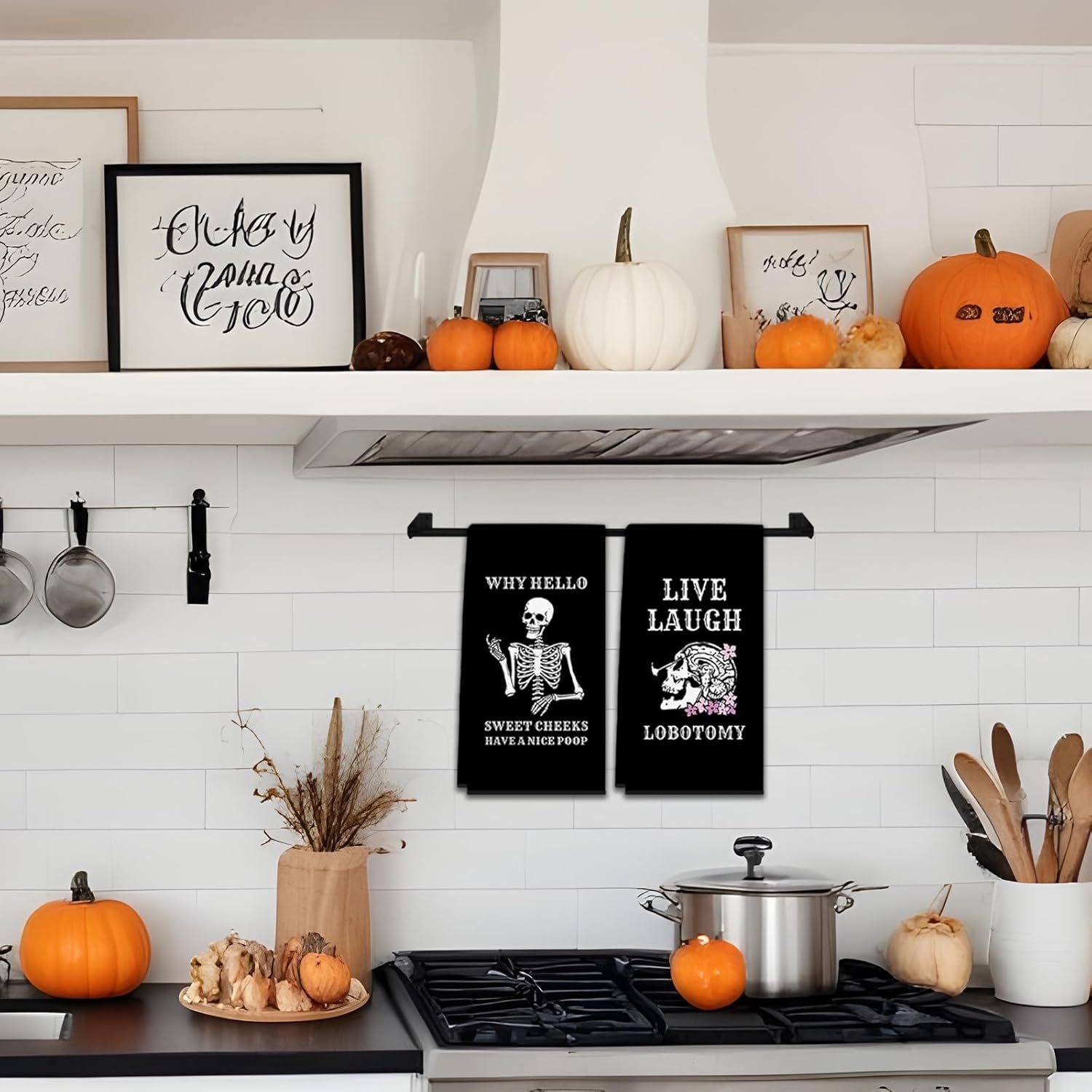 2Pcs, Gothic Skull-Themed Kitc - Kitchen Baking Necessities 评论和价格
