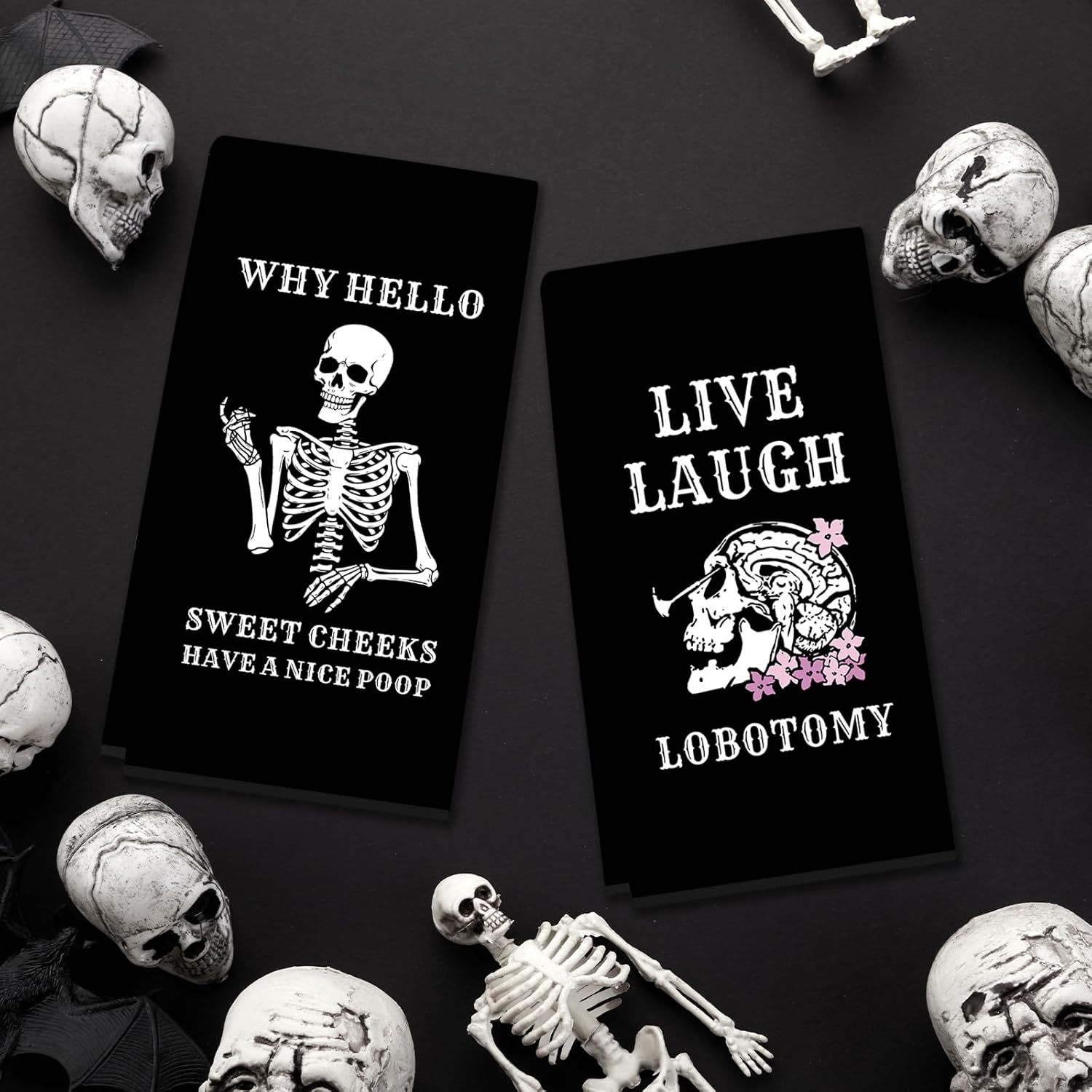 2Pcs, Gothic Skull-Themed Kitc - Kitchen Baking Necessities 评论和价格