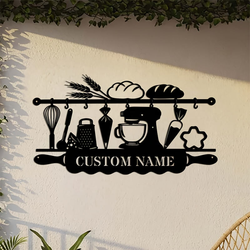 Personalized Kitchen Iron Wall - Kitchen Baking Area 评论和价格