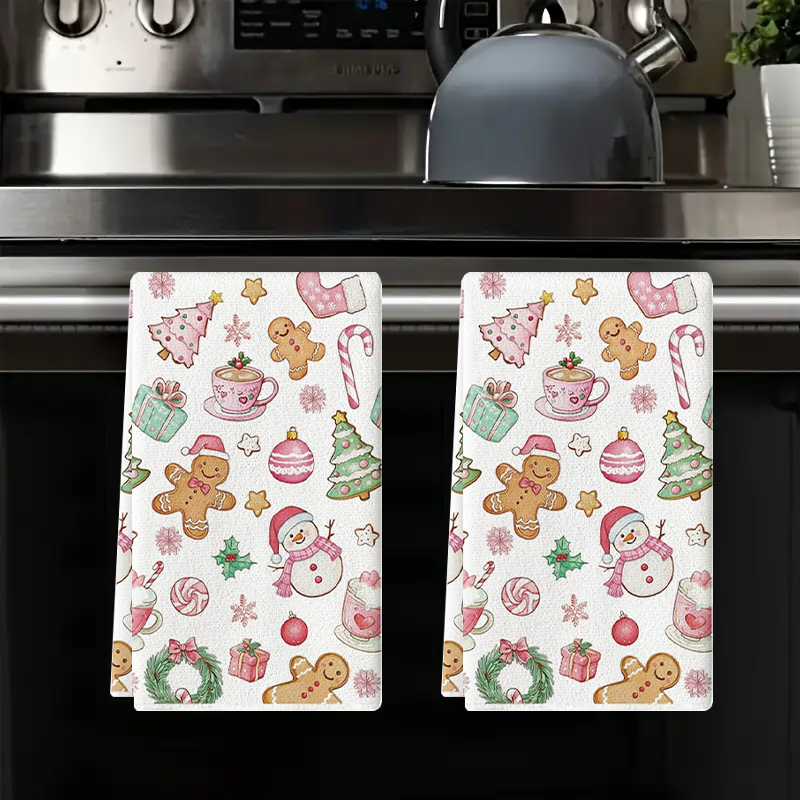 2Pcs, Pink Snowman Christmas T - Kitchen Baking Necessities 评论和价格