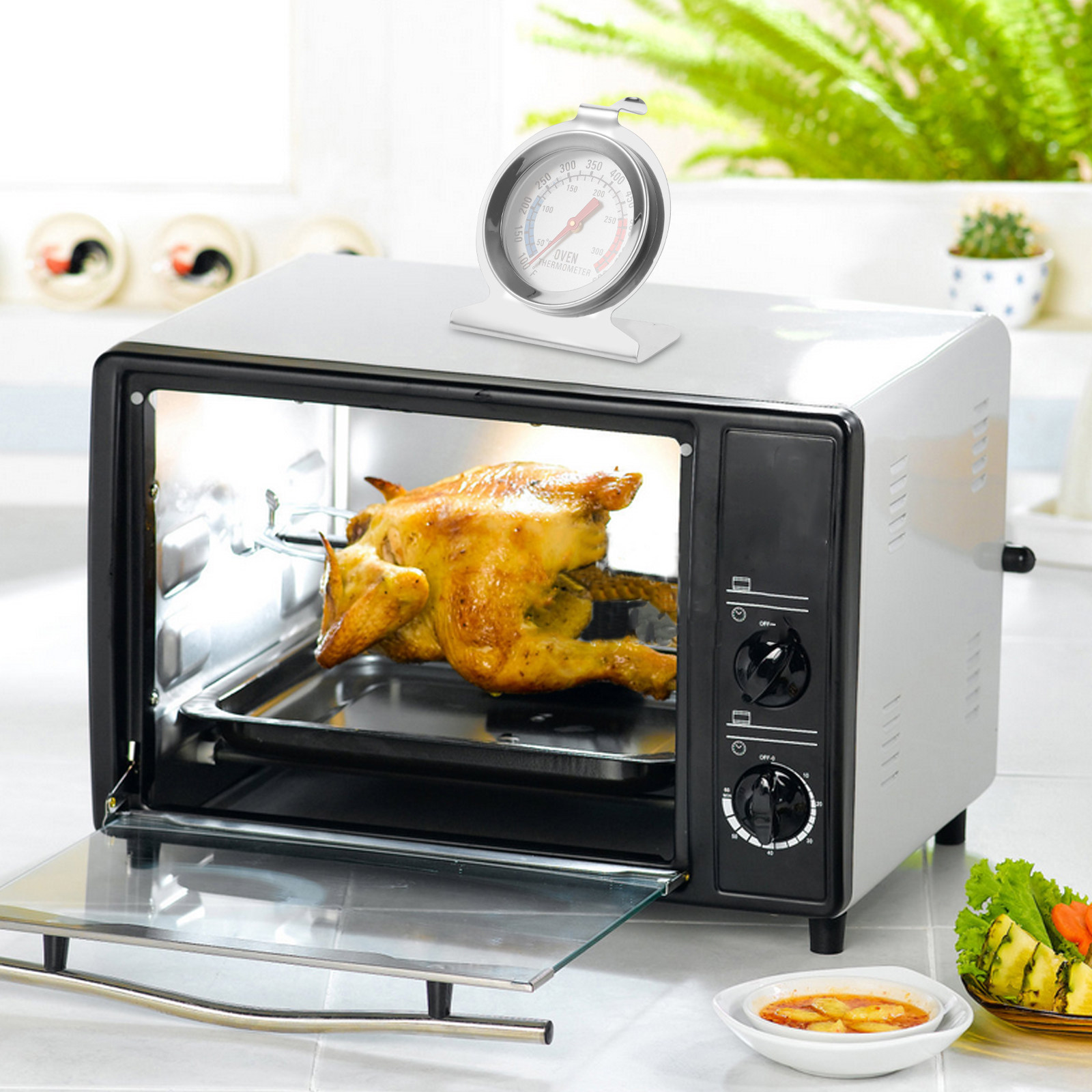 2Pcs Stainless Steel Oven Ther - Kitchen Baking Oven 评论和价格