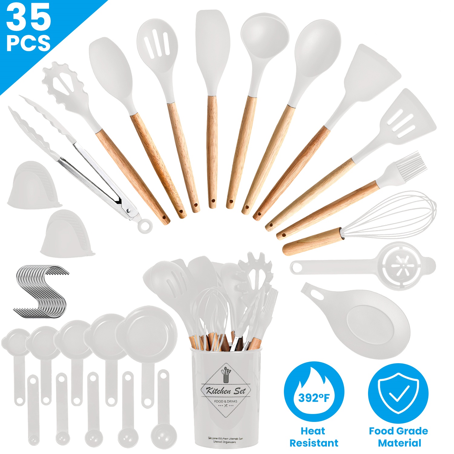 35Pcs Kitchen Cooking Utensils - Kitchen Baking Necessities 评论和价格