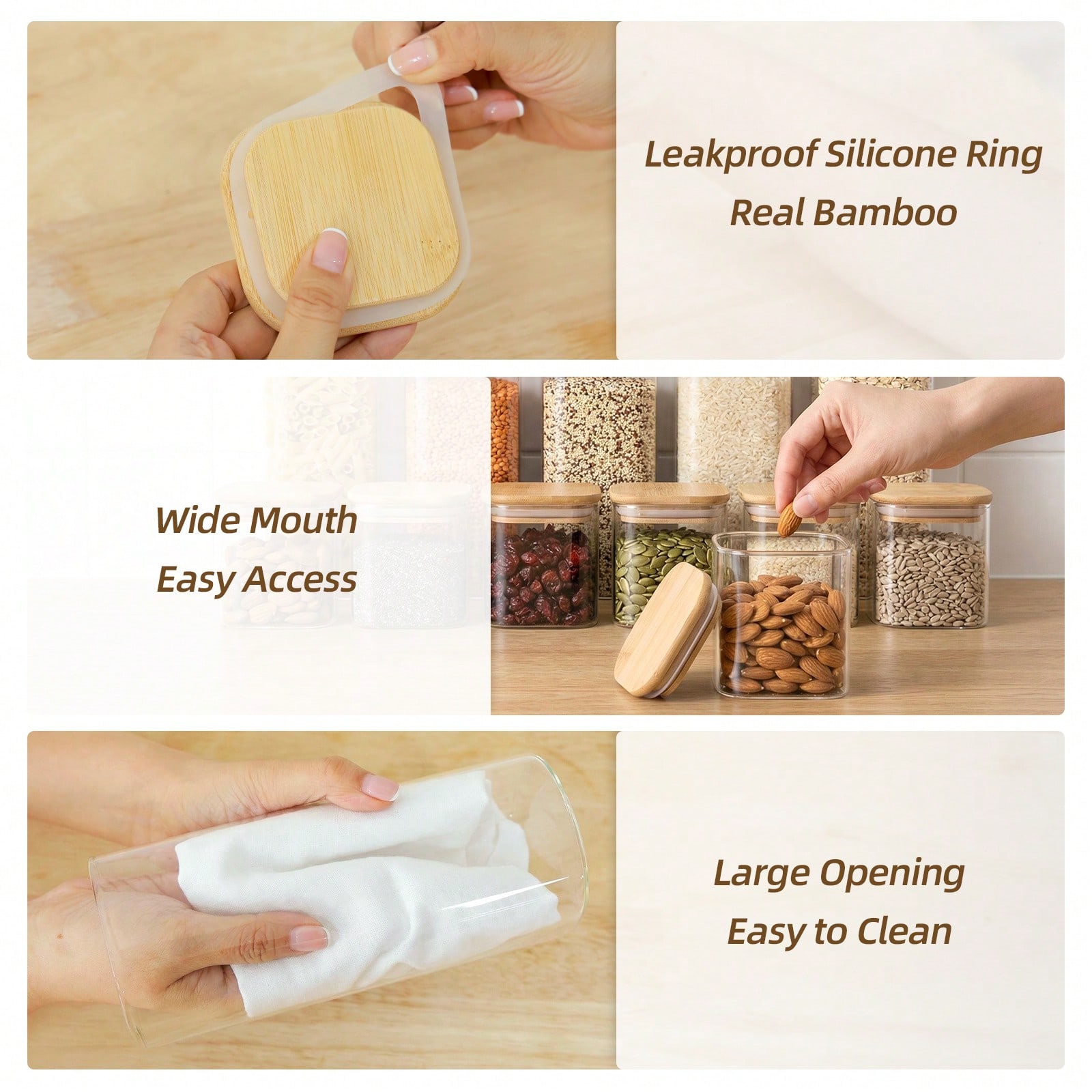 Tomnk 12pcs Glass Food Storage - Kitchen Baking Canisters 评论和价格